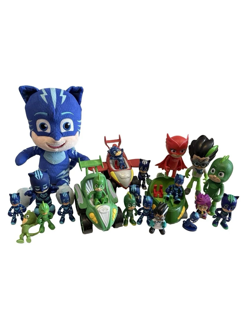 PJ Masks Figures With Vehicles- Owlette- Gekko- Catboy